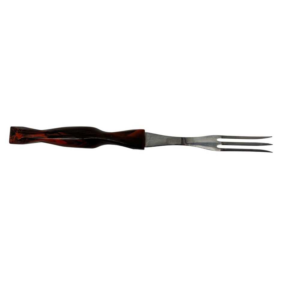 Cutco 1726 Turning Fork 3 Prong Brown/Orange Swirl Marblingโ Handle